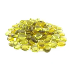Bag of 100 Gaming Glass Stones - Yellow - Your Source for Gaming Essentials