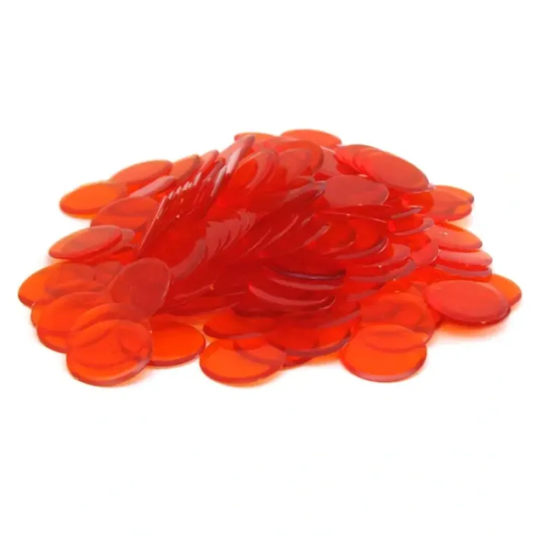 Bag of 250 Plastic 19mm Round Sorting Chip Gaming Accessory - Orange - Your Source for Gaming Essentials
