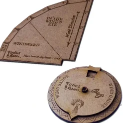 Blood & Plunder Template Set: Wooden Turning Gauge and Wind Direction Compass - Your Source for Gaming Essentials