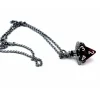 Dice Pendant Necklace with Gunmetal Gray Finish - Holds a D4 - Your Source for Gaming Essentials