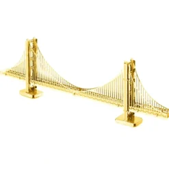Fascinations Metal Earth Golden Gate Bridge Gold Laser Cut 3D Metal Model Kit - Your Source for Gaming Essentials