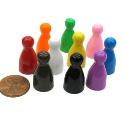 Set of 10 Halma 25mm Pawns Pawn Peg Pegs Board Game Play Pieces 10 Colors - Your Source for Gaming Essentials