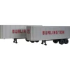 Walthers 949-2358 HO Chicago, Burlington & Qunicy 32'' Trailer 2-Pack - Assemble - Your Source for Gaming Essentials